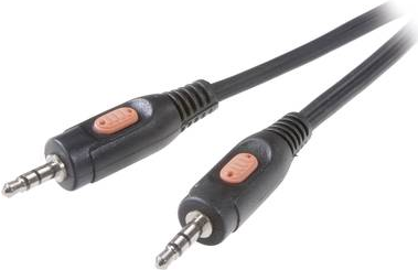 SpeaKa Professional Klinke Audio Anschlusskabel [1x Klinkenstecker 3.5 mm - 1x Klinkenstecker 3.5 mm] 5 m Schwarz (SP-7870376)