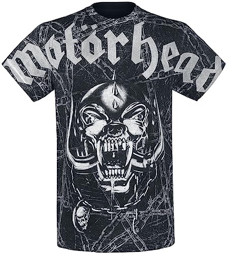 Motörhead Dog Skull and Chains Allover Männer T-Shirt Allover XXL 100% Baumwolle Band-Merch, Bands