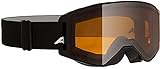 Alpina Sports Narkoja DH Skibrille Kunststoff/Polycarbonat Schwarz-Orange 100% UV-Schutz, A7264 1 31