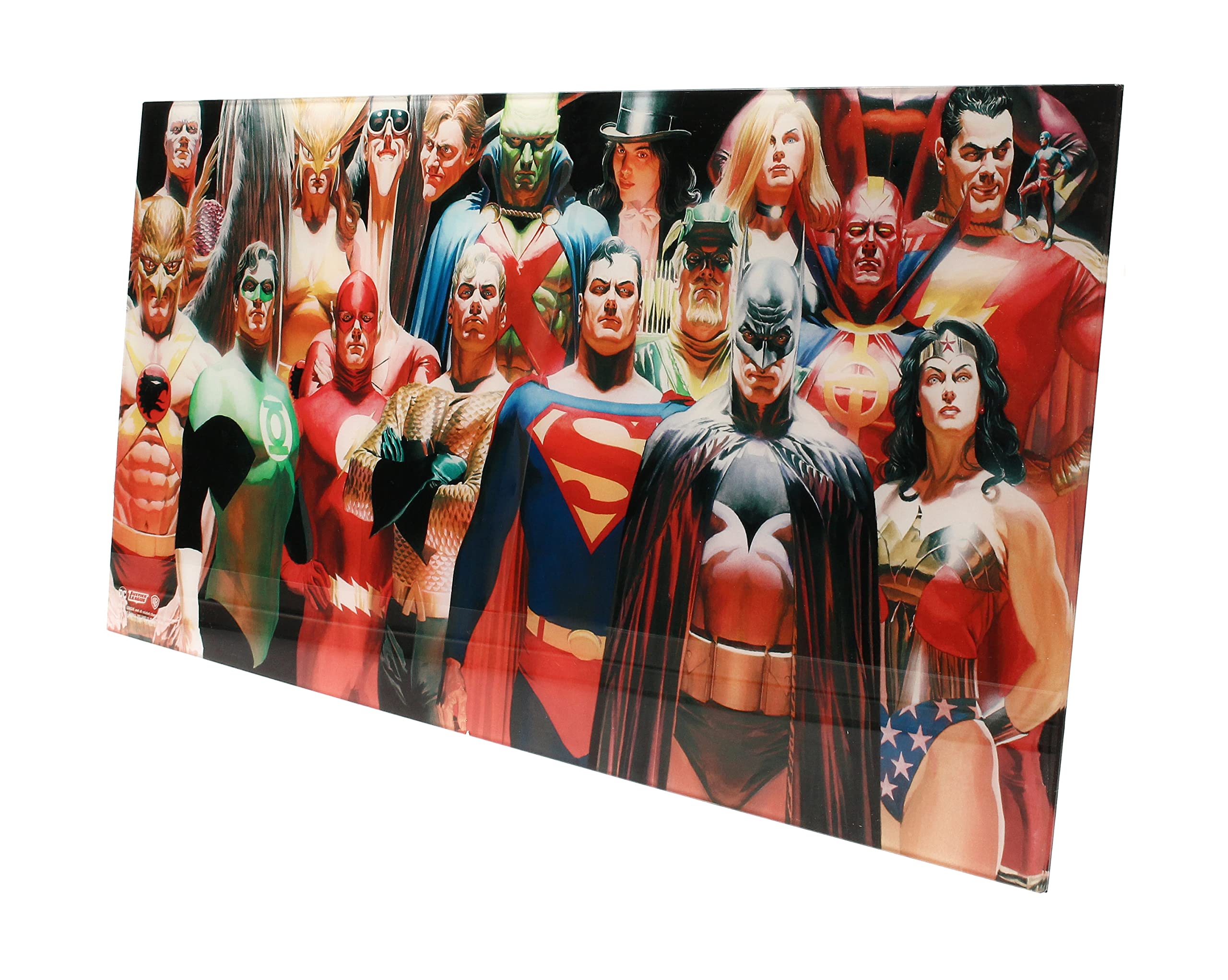 SD toys Justice League Glass Poster DC Universe offizielle Merchandising, Möbeldekoration, Aufkleber, Heimdekoration, Mehrfarbig (Mehrfarbig), einzigartig