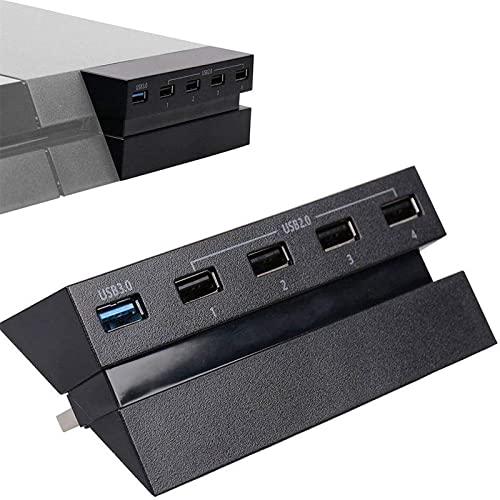 LinkStyle 5 Port HUB für PS4, USB 3.0 High Speed Ladegerät Controller Splitter Erweiterung für Playstation 4 PS4 Konsole, nicht für PS4 Slim, PS4 PRO