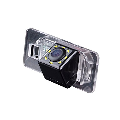 Kalakass Auto 8 LED IR Rückfahrkamera in Kennzeichenleuchte Einparkhilfe Fahrzeug-spezifische Kamera integriert in Nummernschild Licht für E82 3 Series E46 E90 E91 5 Series E39 E53 X3 X5 X6
