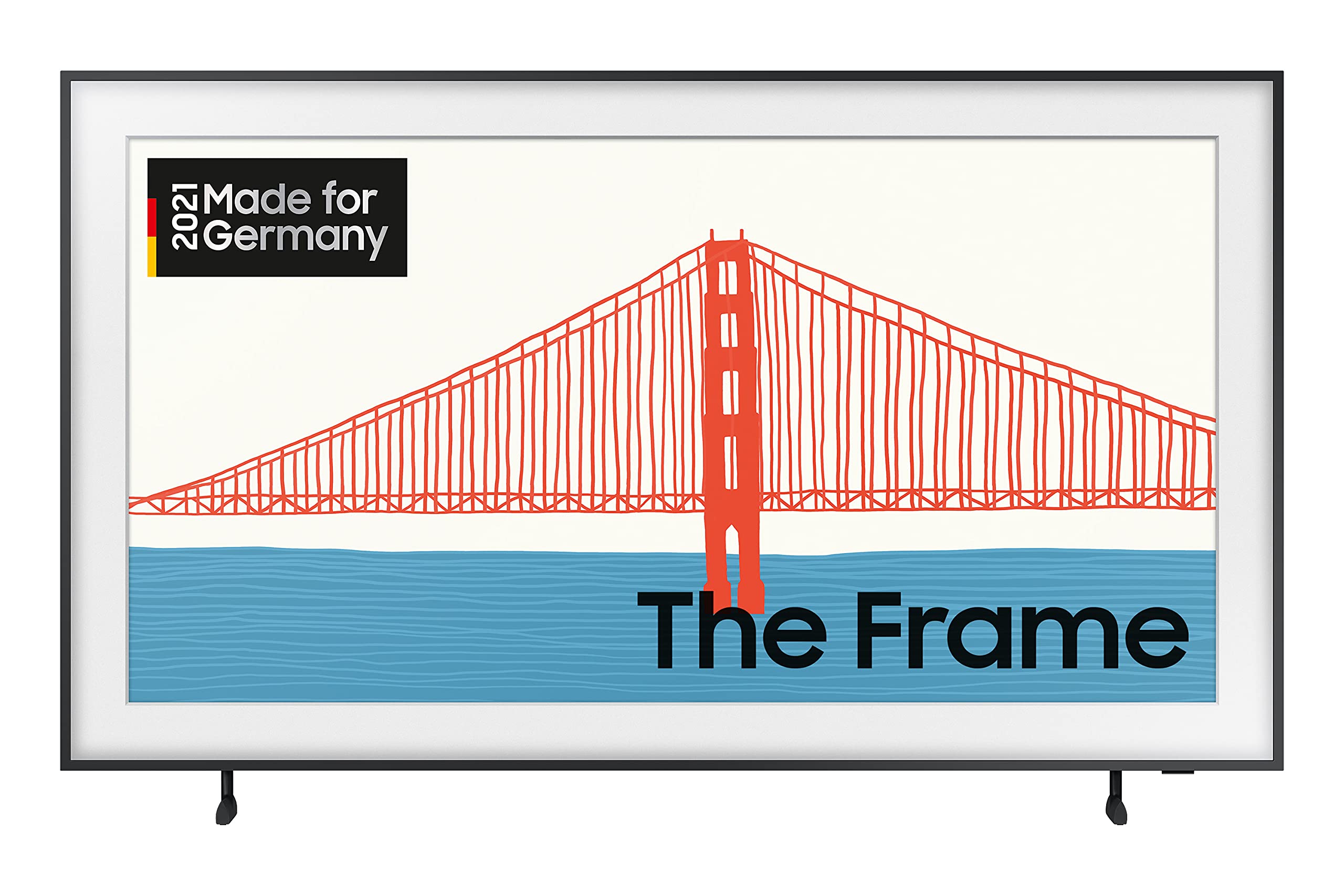 Samsung The Frame QLED 4K TV 55 Zoll (GQ55LS03AAUXZG). Quantum HDR. Design im Rahmen-Look. Austauschbare Rahmen [2021], Nachtschwarz