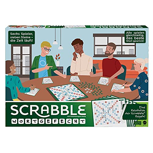 Mattel Games GTJ27 Scrabble Wortgefecht KreuzworträtselBrettspiel für Spieler und Spielerinnen ab 10 Jahren