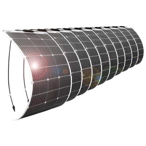 1000W flexible solarzellen, （10pcs 100W）tragbare monokristallines Solarmodul, Solarmodule sind geeignet ​für 12-V-Batterie,utdoor-Ladegerät,Wohnmobil-Camping, Yacht-Boot, Outdoor