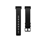 Fitbit Unisex-Adult Charge 4,Leather Band,Black,Large, Schwarz, L