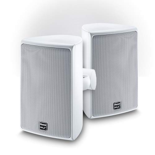Magnat Symbol X 160, Indoor- und Outdoor-Regallautsprecher, Kompakt-Lautsprecher für professionelle und semiprofessionelle Beschallung, spritzwassergeschützt, 1 Paar, Farbe:Weiß