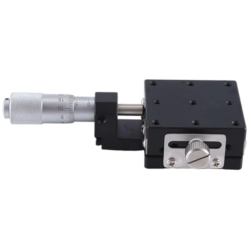Jzoowar X-Achse 40 X 40 mm Knopf-Mikrometer-Gleittisch, Führungsschiene, Plattform, Manuelle Verschiebung, Einfach zu Bedienen (LGX40-C)