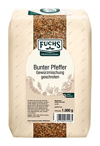 Fuchs Bunter Pfeffer Gewürzmischung geschroten 1000 g, 1er Pack (1 x 1 kg)