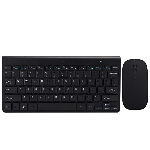 Wireless Keyboard Mouse Set, Ultradünne Stummschaltung 2.4G USB Wireless Keyboard + Maus Combo Home Office Business Tragbare Tastatur, für Desktop-PC, Laptop, Notebook(schwarz)