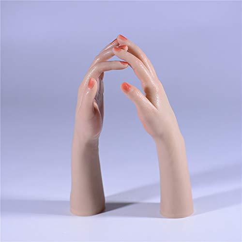 AFYH Modell Gliederpuppe Mannequin Hand, Realistische Silikon Hand Die Finger können mit sehr klarer Textur und realistischer Sicht weiblicher Silikon lebensechter Hand,A Left Hand