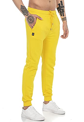 Redbridge Jogging-Hose für Herren Jogger Sweat-Pants Freizeithose Basic Gelb XL