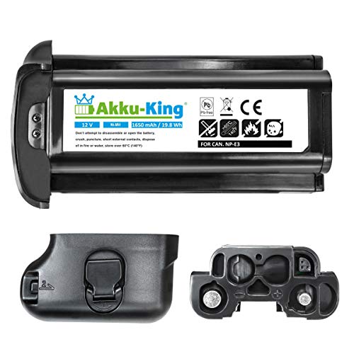 Akku-King Akku kompatibel mit Canon NP-E3 - NI-MH 1650mAh - für EOS 1D, EOS 1D Mark II, EOS 1D Mark II N, EOS 1DS, EOS 1DS Mark II