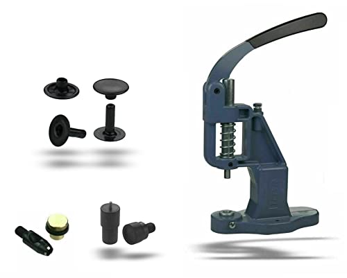 Ista Tools Nietenpresse Set Hohlnieten + Lochpfeife + Hohlnieten Werkzeug + 100 STK. rostfreie Hohlnieten Einzelkopf (7 x 8 mm, Schwarz)