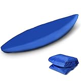 SHJC Kajak-Bootsabdeckung Kanu Boot Abdeckplane Unterschiedliche Größe Auswählbar Staubschutzschild Wasserdicht UV Sonnenschutzschild Kann Farbe Wählen,Blau,4.1 * 4.5