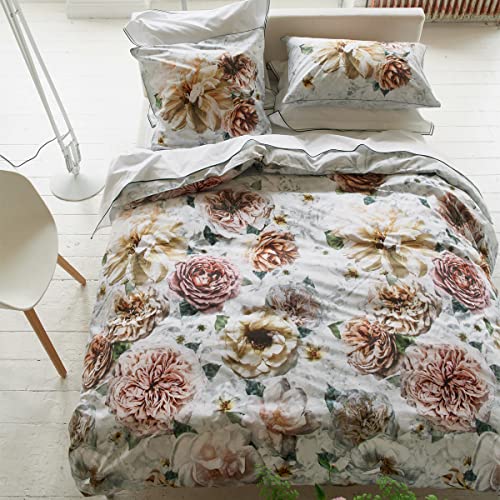 Bedruckter Bettbezug aus Baumwollperkal, Pahari Tuberose, 260 x 240 cm, Designers Guild