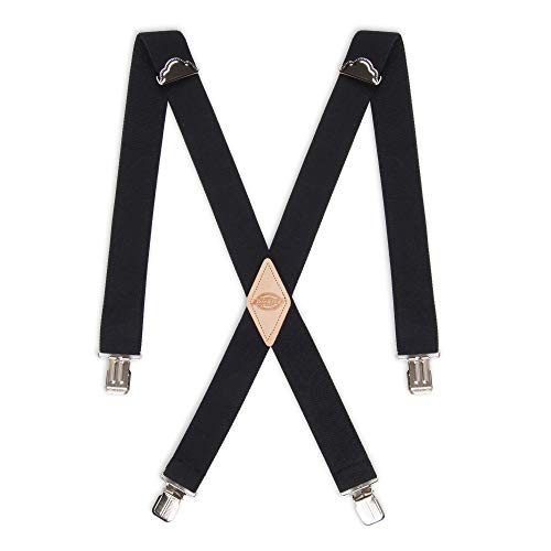 Dickies Herren 1-1/2 Solid Straight Clip Suspender Strumpfhalter, schwarz, Extended Größe