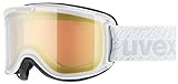uvex skyper LM - Skibrille für Damen und Herren - verspiegelt - vergrößertes, beschlagfreies Sichtfeld - white/gold-rose - one size