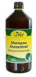 cdVet Naturprodukte Shampoo Konzentrat 1 Liter - Hund, Pferd - Pflegeshampoo - empfindliche Haut - pflegt + reinigt das Fell - beugt Schuppenbildung vor - verleiht dem Fell Glanz - nachfettend -