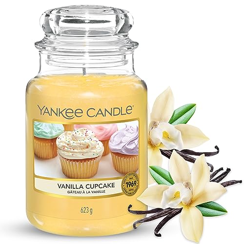 Yankee Candle Duftkerze im großen Jar, Vanilla Cupcake, Brenndauer bis zu 150 Stunden