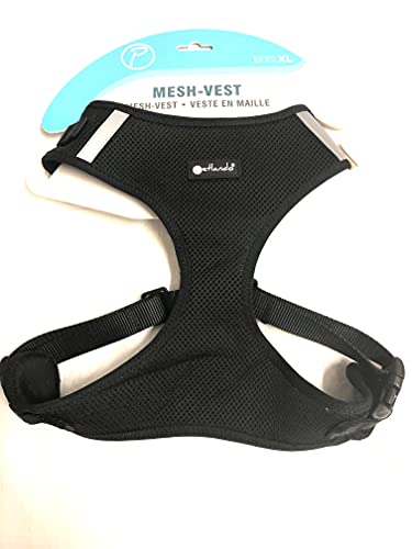Brustgeschirr Mesh Vest schwarz XL (Halsumfang 44-50cm, Brustumfang 57-81cm)