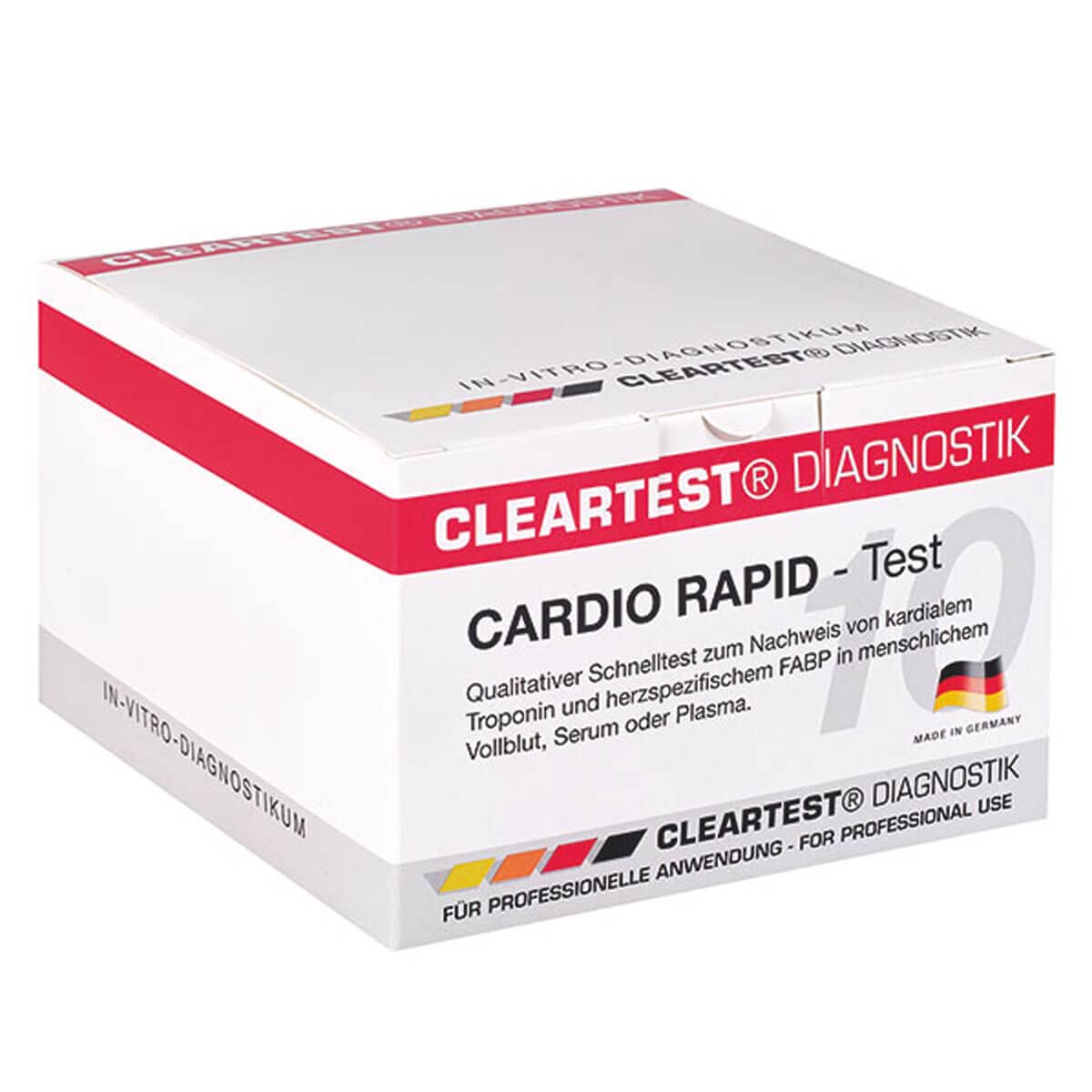 Servoprax 119729.1 Cleartest Cardio Rapid Testkit, Infarktdiagnostik Bereits 20 Minuten Nach Dem Ersten Symptom, 10 Stück