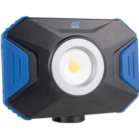as - Schwabe Acculine Flex Arbeitsleuchte - 20 W Profi Baustrahler Spot geeignet als Baustellenstrahler - Mobile LED Leuchte für die Außenbeleuchtung - Akku mit USB-Port - Schwarz, Blau I 46361