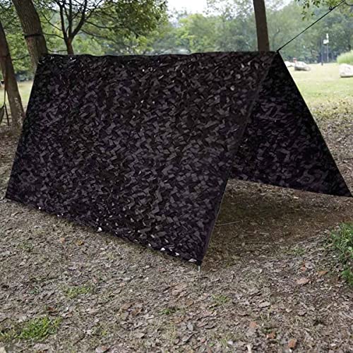 ZYW1 Camouflage Net 2x2m 2x6m 2x10m Waldtarnnetz für Dekoration/Landschaft/Jagd/Autoabdeckung/Zelt/Sonnenschutz im Freien Farbe Schwarz Anpassbare Größe (Size : 33x49ft/10x15m)