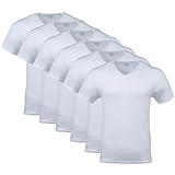 Gildan Herren V-Neck T-Shirts Multipack Unterwäsche, Weiß (6 Stück), XX-Large (6er Pack)