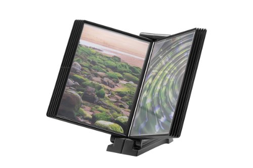 Jalema 7967519 Flex-o-Frame InfoManager, Basismodul, inklusiv 10 Sichttaschen A4, Sichtafelsystem, schwarz