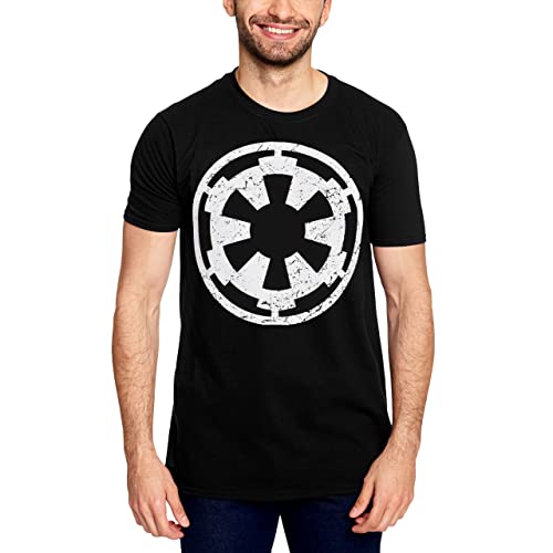 Elbenwald Star Wars Andor T-Shirt mit Imperium Logo Design für Herren Damen Unisex Baumwolle schwarz - M