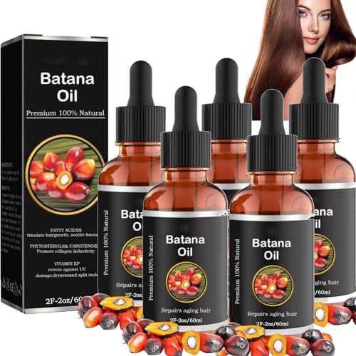 Bio-Batana-Öl für Haarwachstum, 2024 Neues Bio-Batana-Öl fördert das Wohlbefinden der Haare bei Männern und Frauen, Haarserum für Haarwachstum, Batana-Öl Gegen Haarausfall (5 Stöcke)