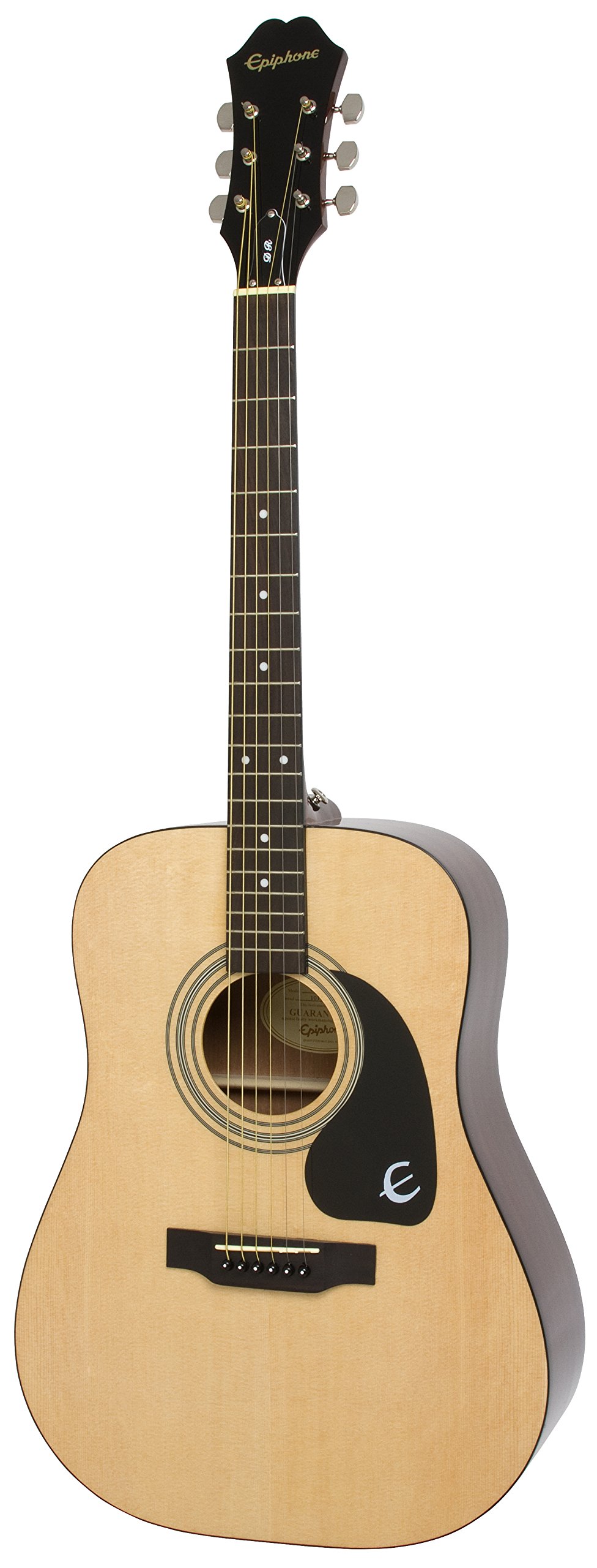 Epiphone DR-100 Dreadnaught Akustik-Gitarre (Naturlack, Mahagoni Korpus, Ausgewählte Fichtendecke, 25.5 Mensur, Palisander Griffbrett)