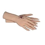 1 Paar Silikon-Life-Size weiblich Gefälschte Hände Silicone Hände Model Mit Knochen- und Finger- / Handgelenkspositionierung, klarer Textur und 4D Virtual Reality schönen Händen,B right hand