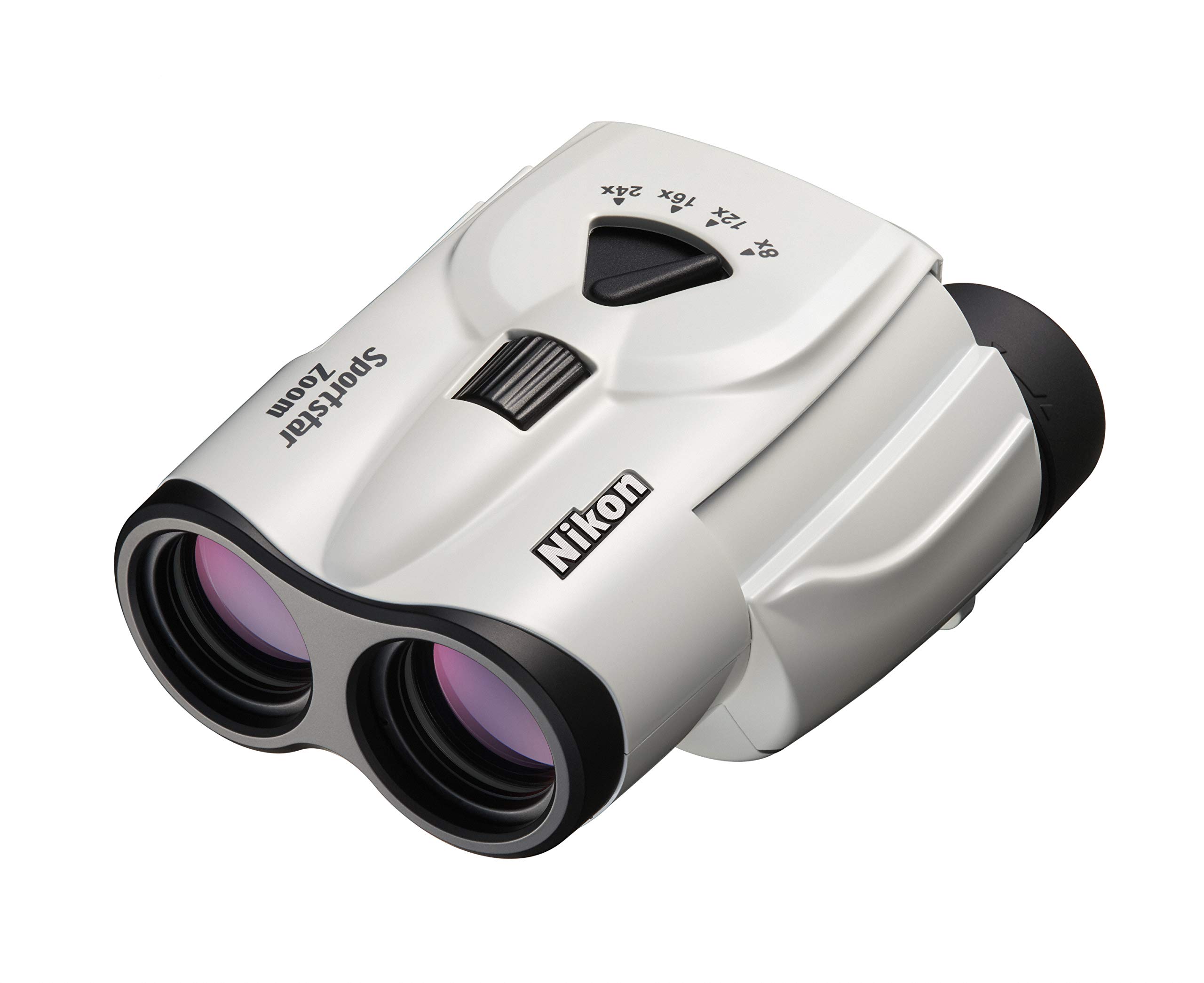 Nikon Sportstar Zoom 8-24x25 Zoom-Fernglas (8- bis 24-Fach, 25mm Frontlinsendurchmesser), Weiß
