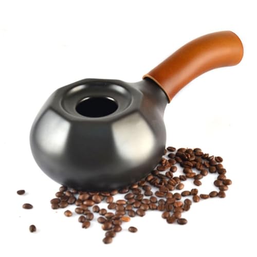 Handliche Keramik-Kaffeeröstermaschine, 80–150 g Kaffeebohnenröster mit PU-Griff for den Heimgebrauch/Erdnüsse/Gewürze, Haushalts-Espresso-Kaffeebohnen-Backofen, hochgelobt, gleichmäßige Erwärmung