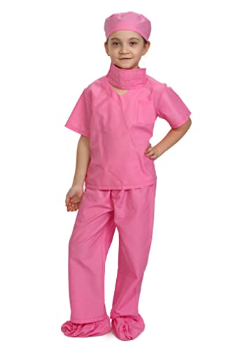 Dress Up America Kinder Doctor Scrubs Kleinkindkostüm Kinder Doctor Scrubs Pretend Play Outfit Blau und Rosa
