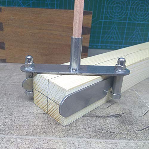 Yzki Markierungsmittelfinder Zentrierzange für Holzbearbeitung, Zentrierwerkzeug, Markiermesser, Anreißer, Zentrierlinie, Tischlerwerkzeuge mit Bleistiften, Wie abgebildet, 0-60mm