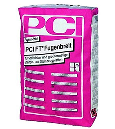 PCI FT FUGENBREIT Fugenmörtel Zementgrau 25 kg Sack - zum Verfugen von Belägen aus Steingutfliesen - für Innen- und Außenbereiche