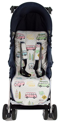 Weichbodenmatte oder Tasche Universal für Kinderwagen oder Buggy + Displayschutzfolie von Kabelstränge. Modell Peace and Love
