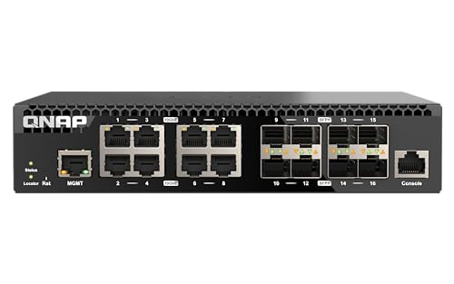QNAP Switch QSW-M3216R-8S8T | 10 Gigabit, Managed