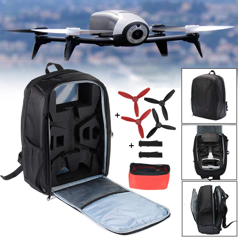 Für Bebop 2 FPV Backpack,Colorful Reise Schulter Rucksack Backpack Bag Case Kasten mit 4PC Propeller für Parrot Bebop 2 FPV Drone (B)