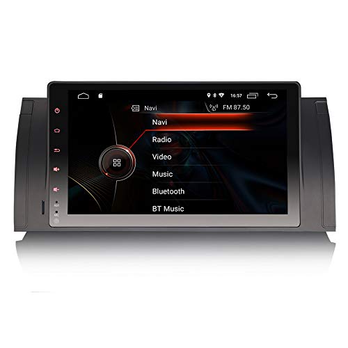 ERISIN 9 Zoll Android 10.0 Autoradio für BMW 5ER E39 X5 E53 M5 Unterstützt GPS-Navi Carplay Android Auto DSP Bluetooth A2DP DVB-T/T2 WiFi DAB+ Mirror-Link 2GB RAM+16GB ROM