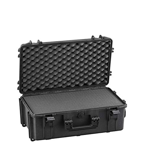 Panaro Max Cases Kunststoffkoffer mit Schaumstoff, hohe Dichte, schwarz, L