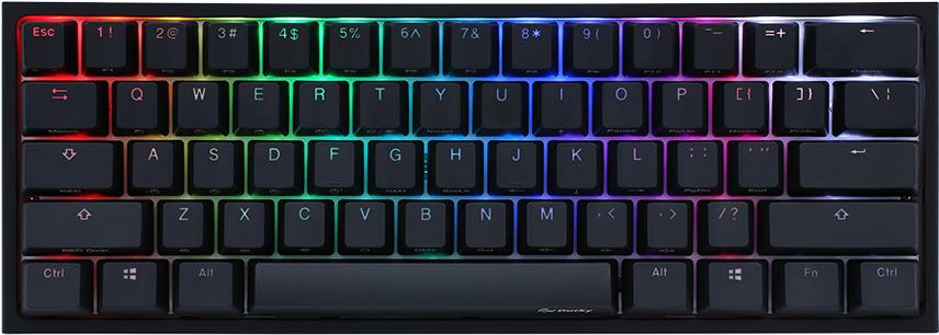Ducky One 2 Mini Gaming Tastatur, MX-Blue, RGB-LED, schwarz (US) (DKON2061ST-CUSPDAZT2)