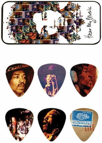 Dunlop Jimi Hendrix Hear My Music - medium - 12 Plektren - in Tin Sammler Metallbox