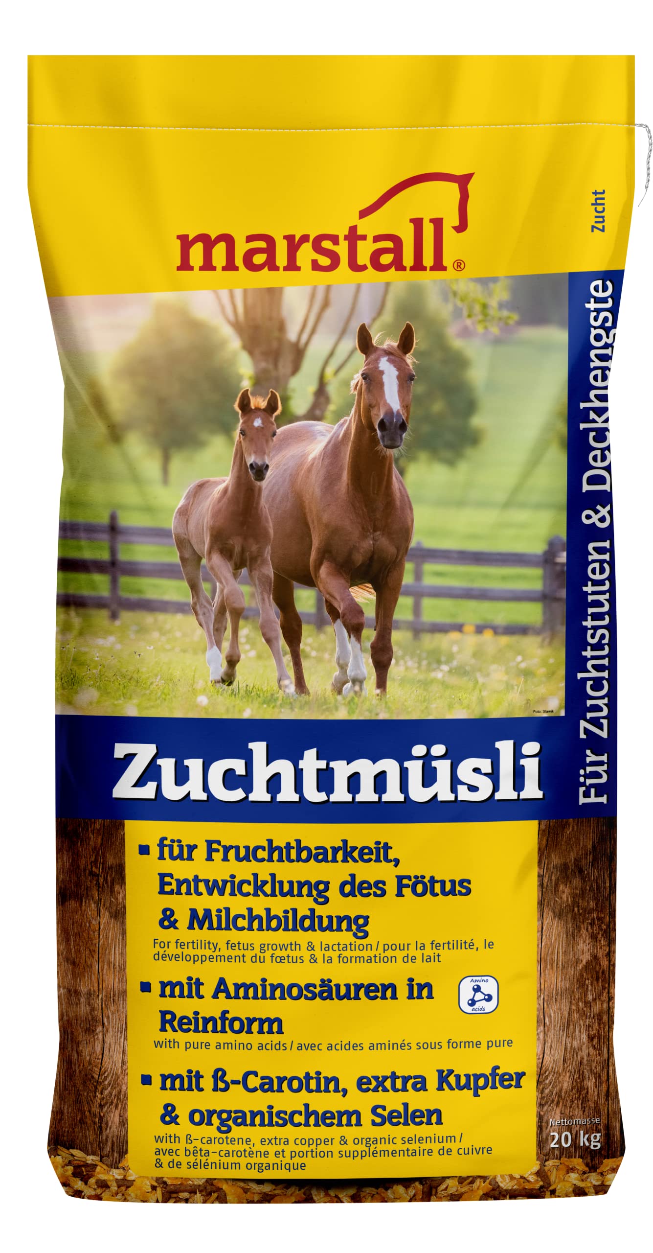 marstall Premium-Pferdefutter Zuchtmüsli, 1er Pack (1 x 20 kilograms)