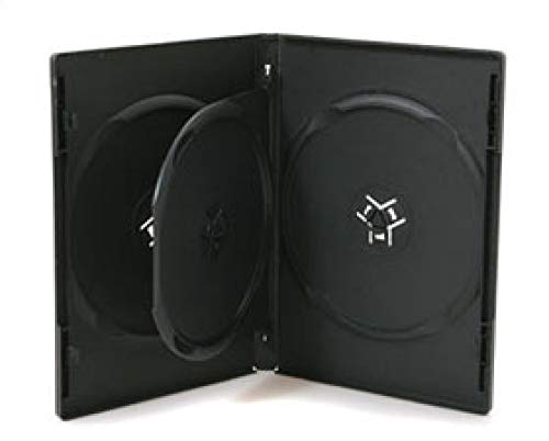 MediaRange DVD-Leerhülle für 3 Discs, 14mm, schwarz, 50 Stück, BOX15