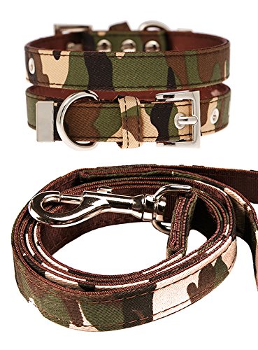 UrbanPup Halsband und Leine (Set), Camouflage-Stoff