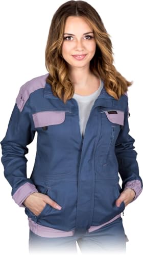 CORTON Damen-Schutz-Sweatshirt: 100% Baumwolle, 260 g/m², Reißverschluss und Klettverschluss, Reflektierend, Farbe: Marineblau - dunkel heather, Größe 3XL